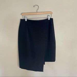 Cue Asymmetrical Pencil Skirt Black